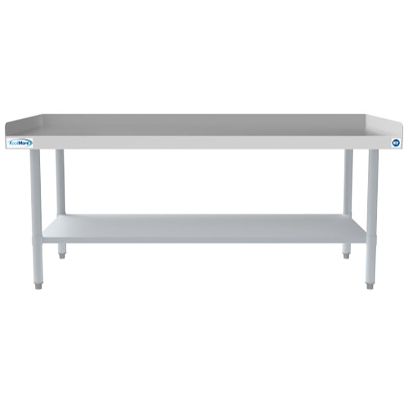 Pemberly Row 30x60 Heavy Duty 16-Gauge Stainless Steel Equipment Stand in Silver