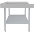 Pemberly Row 30x60 Heavy Duty 16-Gauge Stainless Steel Equipment Stand in Silver
