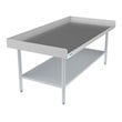 Pemberly Row 30x60 Heavy Duty 16-Gauge Stainless Steel Equipment Stand in Silver