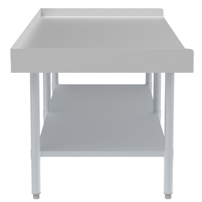 Pemberly Row 30x72 Heavy Duty 16-Gauge Stainless Steel Equipment Stand in Silver