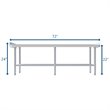 Pemberly Row 30x72 Heavy Duty 16-Gauge Stainless Steel Equipment Stand in Silver
