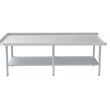 Pemberly Row 30x72 Heavy Duty 16-Gauge Stainless Steel Equipment Stand in Silver