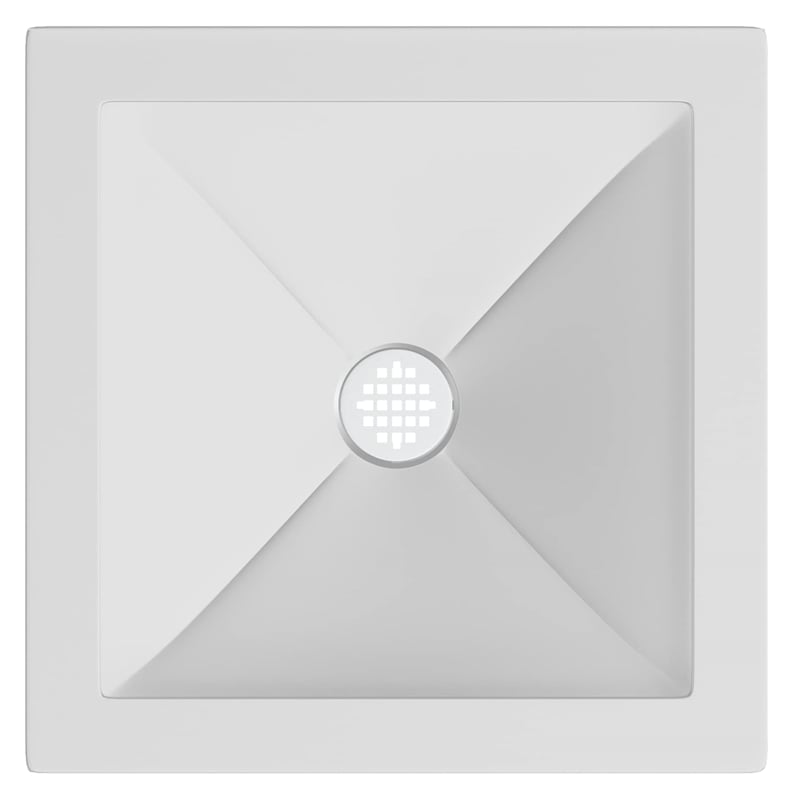 Pemberly Row 19x22x12 Stainless Steel Floor Mop Sink with Deep Basin in Silver