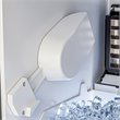 Pemberly Row Storage Basket Stainless Steel Built-In Ice Maker Machine in Silver