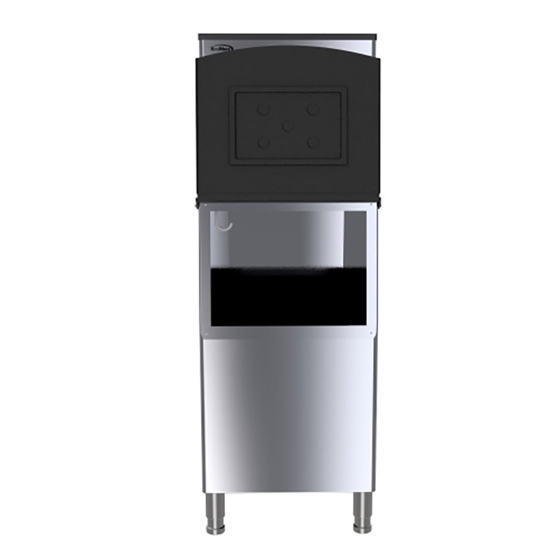 Pemberly Row Modular Stainless Steel Ice Maker Machine in Silver