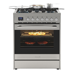 Pemberly Row Modern 30&quot Stainless Steel Professional Gas Range