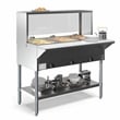 Pemberly Row 3 Pan Open Well Electric Steam Table with Undershelf & Sneeze-Guard