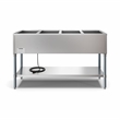 Pemberly Row Four Pan Open Well Electric Steam Table with Undershelf