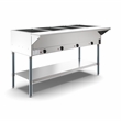 Pemberly Row Four Pan Open Well Electric Steam Table with Undershelf