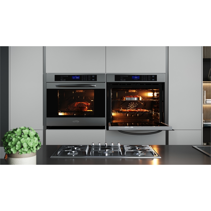 Pemberly Row 5 cu. ft. Stainless Steel Electric Convection Oven.