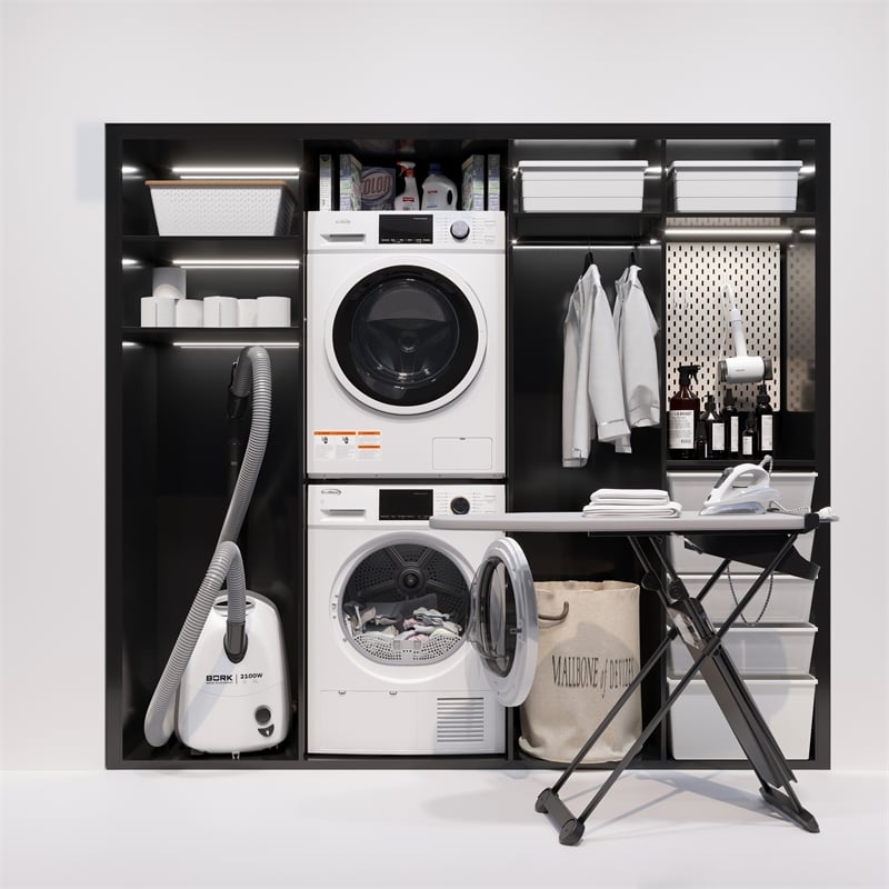 Pemberly Row 4.4 cu. ft. 240V Large Capacity Stackable Ventless Front Load Dryer