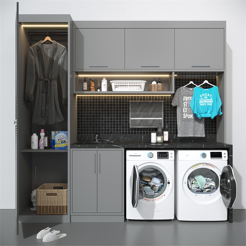 Pemberly Row 8 cu. ft. Large Stackable Vented Electric Front Load Dryer - 240V