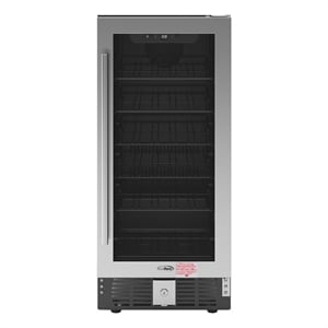 Pemberly Row 15&quot Stainless Steel Glass-Door Built-In Beverage Cooler - 3 cu. ft.
