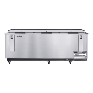 Pemberly Row 95&quot Bottle Cooler in Steel with Built-In Opener & 30 cu. ft.