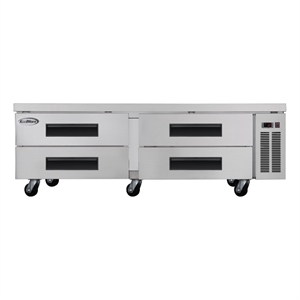 Pemberly Row 72&quot Chef Base Refrigerator Storage Cabinet for Cold Foods