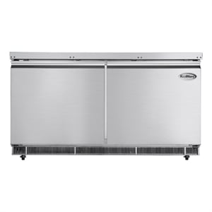 Pemberly Row 60&quot Commercial Refrigerated Prep Station Cold Table Refrigerator