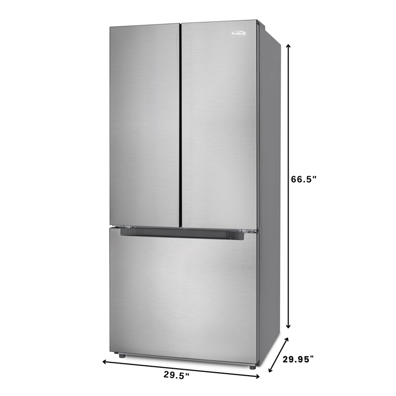 Pemberly Row 185 cu. ft. Stainless Steel French Door Refrigerator in Silver