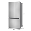 Pemberly Row 185 cu. ft. Stainless Steel French Door Refrigerator in Silver