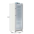 Pemberly Row 12 cu. ft. Freezer with Glass Door in White - Manual Defrost