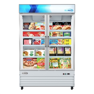 Pemberly Row 53&quot 2-Door Display Merchandiser Freezer 45 cu. ft. in White