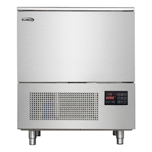 Pemberly Row 30&quot 5-Pan Countertop Chiller Rapid Freeze in Steel Silver