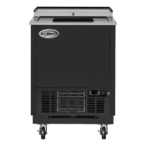 Pemberly Row 25&quot Commercial Glass Froster in Black Steel w/ 5 cu. ft. Capacity