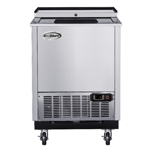 Pemberly Row 25&quot Commercial Glass Froster in Steel Silver w/ 5 cu. ft. Capacity