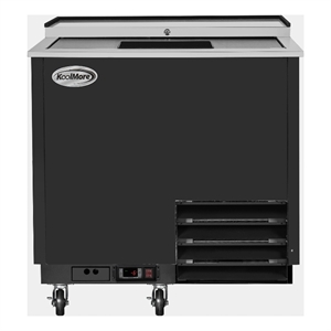 Pemberly Row 36&quot Commercial Glass Froster in Black Steel w/ 9 cu. ft. Capacity