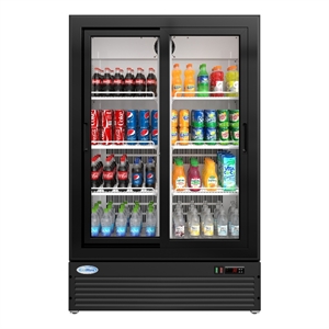 Pemberly Row 35&quot 10 cu. ft. Aisle End Retail Display Merchandiser Refrigerator