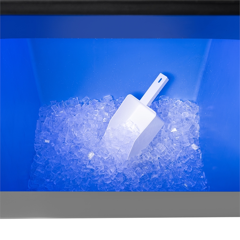 Pemberly Row 500lbs Steel Air Cooled Commercial Ice Machine with 375lbs Storage