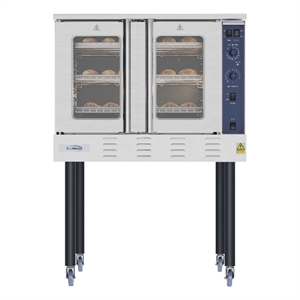 Pemberly Row 38&quot Full Size Single Deck LP Convection Oven 54000 BTU with Casters