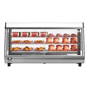 Pemberly Row 48&quot Glass Countertop Display Warmer 65 cu. ft. in Stainless Steel