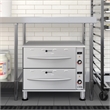 Pemberly Row Two-Drawer Commercial Free Standing Warming Drawers in Steel