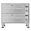 Pemberly Row Two-Drawer Commercial Free Standing Warming Drawers in Steel