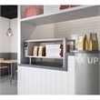 Pemberly Row Two-Shelve Take Out Warmer Cabinet w/ Touch Screen in Steel