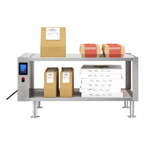 Pemberly Row Two-Shelve Take Out Warmer Cabinet w/ Touch Screen in Steel