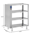 Pemberly Row 4-Shelve Commercial Take Out Warmer Cabinet w/ Touch Screen Steel