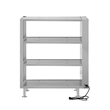 Pemberly Row 4-Shelve Commercial Take Out Warmer Cabinet w/ Touch Screen Steel