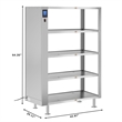 Pemberly Row 5-Shelves Commercial Take Out Warmer Cabinet w/ Touch Screen Steel