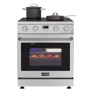 Pemberly Row 30&quot Professional Electric Range with 14900W of Power 240V in Steel