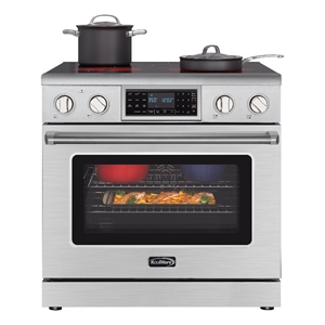 Pemberly Row 36&quot Electric Professional Range with Tilt Panel & Digital controls