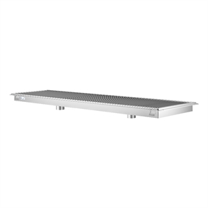 Pemberly Row 24&quotx108&quot Steel Floor Trough Drain 14-Gauge w/ Subway-Style Grating