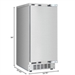 Pemberly Row Commercial Crescent Ice Maker in Stainless Steel