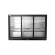 Pemberly Row 3 Slide Door Metal Back Bar Cooler Counter Height Refrigerator
