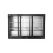 Pemberly Row 3 Slide Door Metal Back Bar Cooler Counter Height Refrigerator