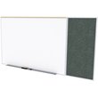 Pemberly Row Ceramic 4' x 8' Rubber Bulletin & Magnetic Whiteboard C-Set in Tan