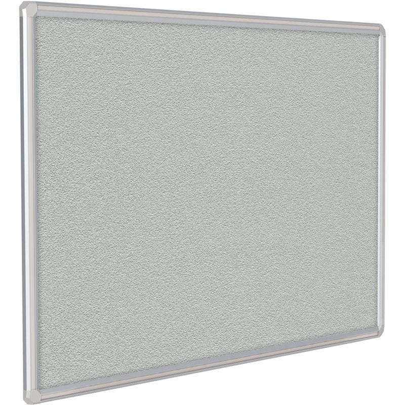 Pemberly Row Vinyl 3' x 4' Bulletin Board with Gray Trim in Gray