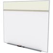 Pemberly Row Vinyl 5' x 12' Bulletin & Magnetic Whiteboard Set-A in Ivory