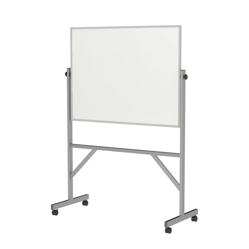 Pemberly Row Vinyl 3' H x 4' W Reversible Non-Magnetic Whiteboard in White