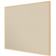 Pemberly Row Fabric 3' x 4' Bulletin Board with Maple Trim in Beige